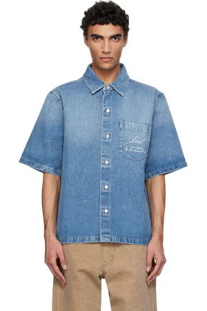 Axel Arigato Chemise Shore bleue en denim