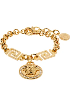 VERSACE Bracelet doré à logo La Medusa et à motif Greca