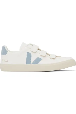 Veja Baskets Recife blanc et bleu en cuir