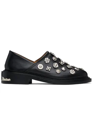 TOGA VIRILIS Flâneurs noirs en cuir