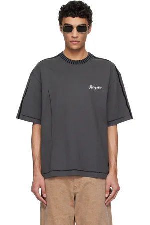 Axel Arigato T-shirt décontracté gris à pince