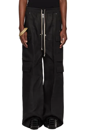 Rick Owens Pantalon cargo noir à glissière Bela - Hollywood