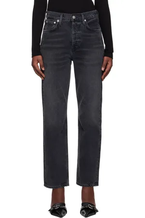 Citizens of Humanity Jean droit Blaine noir à taille haute - HUMANITY
