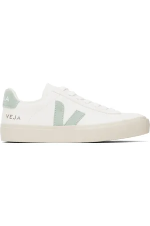 Veja Baskets Campo blanc et vert en cuir