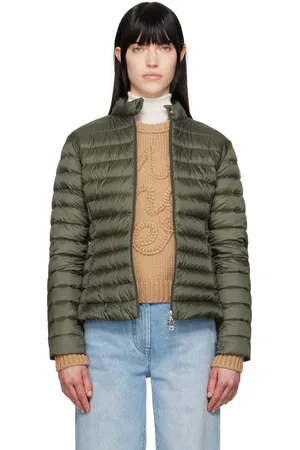 Moncler Blouson court Igelle verte rembourré en duvet