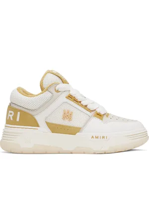 AMIRI Baskets MA-1 blanc et jaune