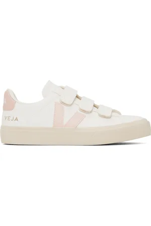Veja Baskets Recife blanc et rose en cuir