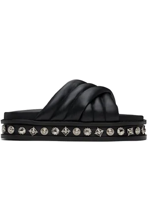 TOGA VIRILIS Sandales noires en cuir souple