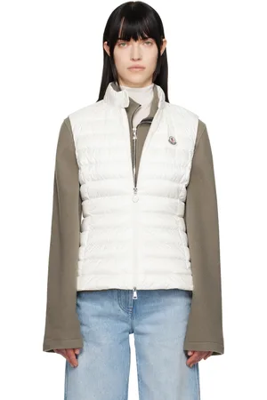 Moncler Veste Igens blanche rembourrée en duvet