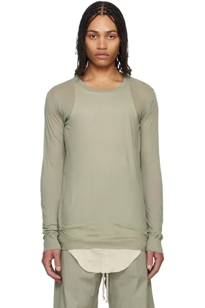 Rick Owens T-shirt à manches longues vert - Hollywood