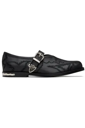 TOGA VIRILIS Flâneurs noirs en cuir