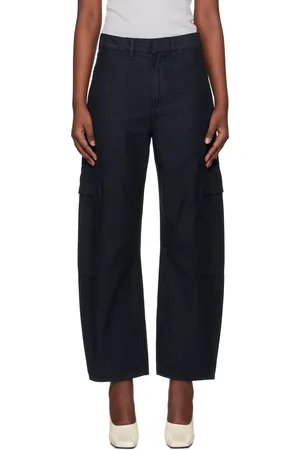 Citizens of Humanity Pantalon cargo décontracté Marcelle bleu marine à taille basse