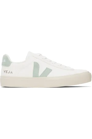 Veja Baskets Campo blanc et vert en cuir