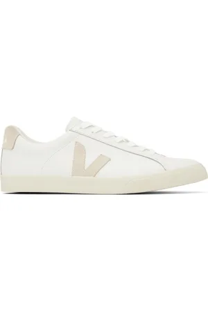 Veja Baskets Esplar blanc et beige en cuir