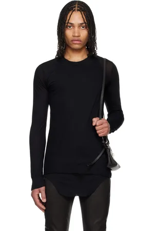 Rick Owens T-shirt à manches longues noir - Hollywood