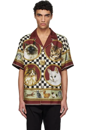 Dolce & Gabbana Chemise multicolore en soie à motif graphique imprimé
