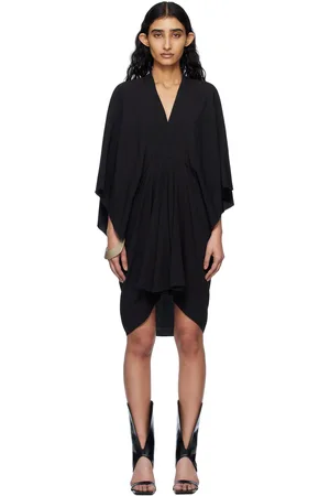 Rick Owens Robe courte noire à taille arrondie - Hollywood
