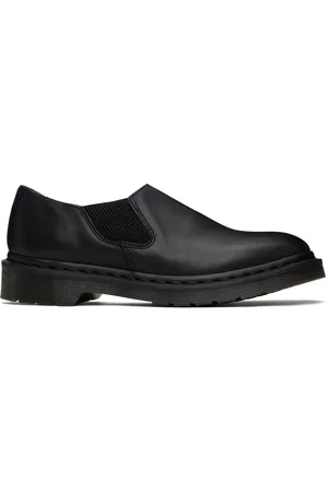 Dr. Martens Flâneurs à enfiler Louis noirs en cuir Analine