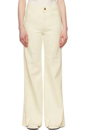 RAG&BONE Jean ample et évasé Skylar blanc cassé