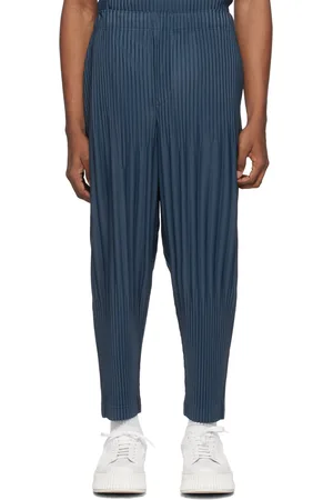 Issey Miyake Pantalon bleu - COLOR PLEATS