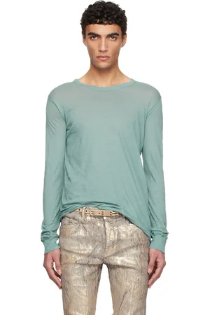 Rick Owens T-shirt à manches longues bleu - Hollywood