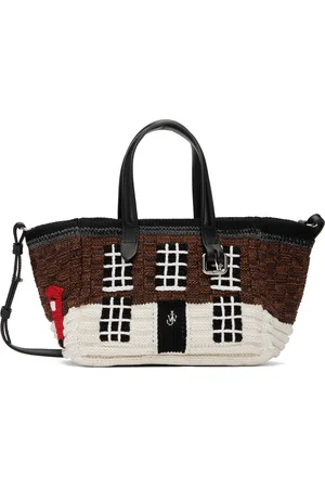 J.W.Anderson Mini sac brun à boucle à ardillon et à images