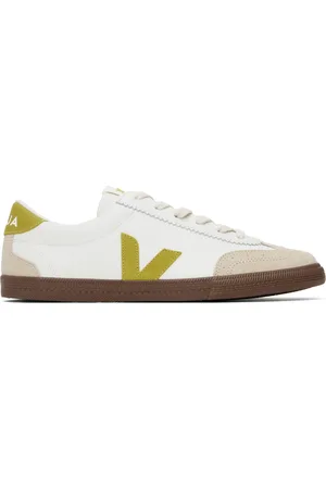 Veja Baskets Volley blanc et beige en cuir