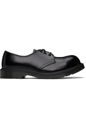 Dr. Martens Derbys 1461 noirs en cuir Analine à bout en acier
