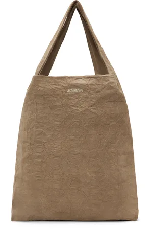 Liza Keane Cabas froissé beige