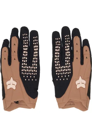 Kiko Kostadinov Gants de course noir et taupe édition Fox Racing