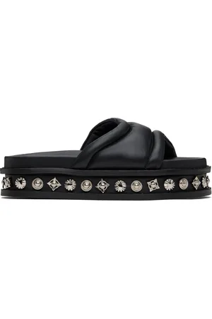 TOGA VIRILIS Sandales noires en cuir souple
