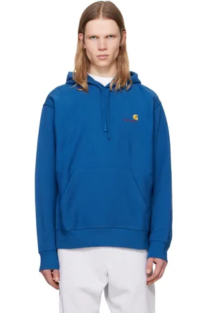 Carhartt Pull à capuche bleu à logo American Script