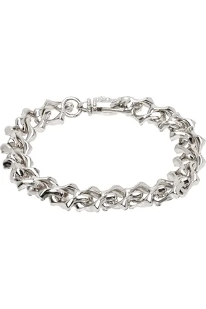 EMANUELE BICOCCHI Bracelet-chainette argenté à ornements de style arabesque