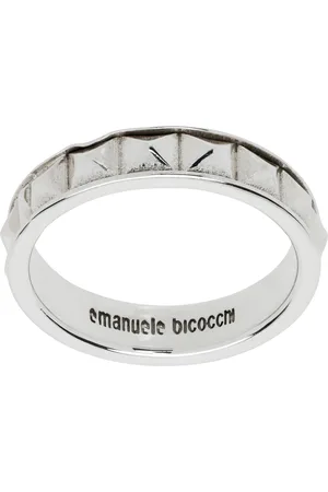 EMANUELE BICOCCHI Bague argentée à clous pyramidaux