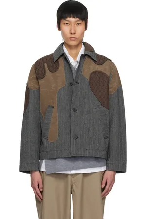 CRAIG GREEN Blouson utilitaire gris à empiècements