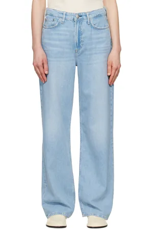 RAG&BONE Jean ample Logan bleu en denim ultraléger