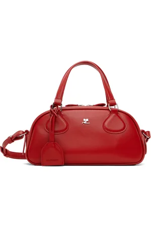Courrèges Sac de bowling Friday rouge en cuir