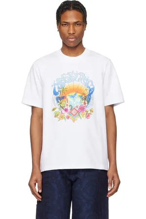 Casablanca T-shirt blanc à image à logo Surf Trip