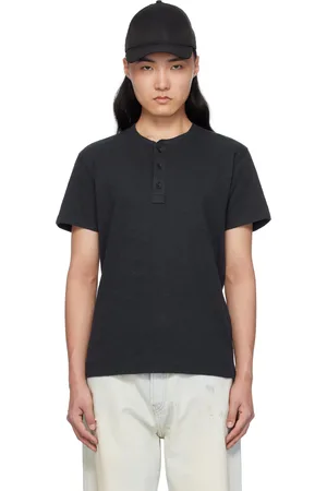RAG&BONE Henley bleu marine en coton