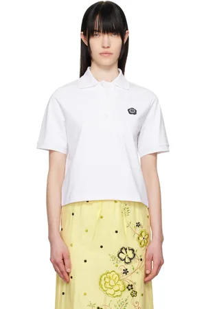 Kenzo Polo blanc à écusson à logo brodé - BOKE FLOWER 2.0