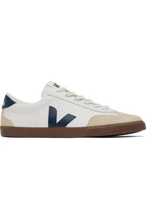 Veja Baskets Volley blanc et beige en cuir