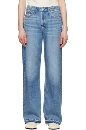 RAG&BONE Jean ample Logan bleu en denim ultraléger