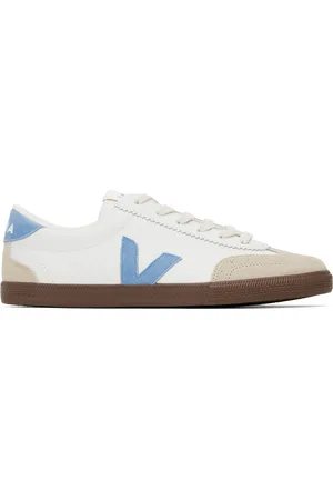 Veja Baskets Volley blanc et beige en cuir