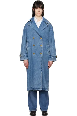 RAG&BONE Trench Alora bleu en denim ultraléger