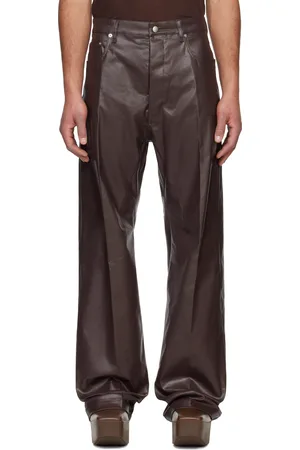 Rick Owens Jean Geth brun en denim enduit - Hollywood