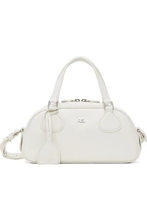 Courrèges Sac de bowling Friday blanc en cuir