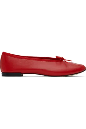 Marine Serre Ballerines Lilouh rouges en nappa édition Repetto