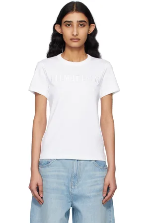 Helmut Lang T-shirt ajusté blanc à logo