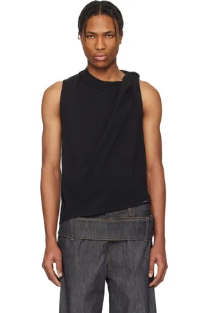 Courrèges Débardeur noir à ornement torsadé