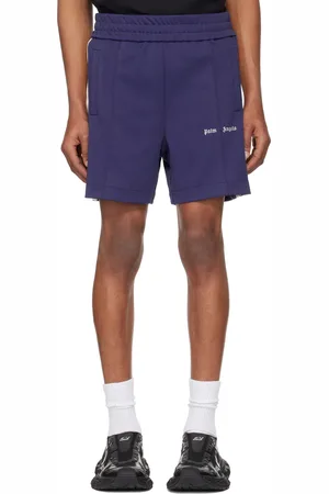 Palm Angels Short de survêtement bleu marine à logo